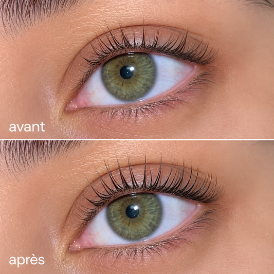 Résultat avant après sérum Botacils — densification cils et sourcils