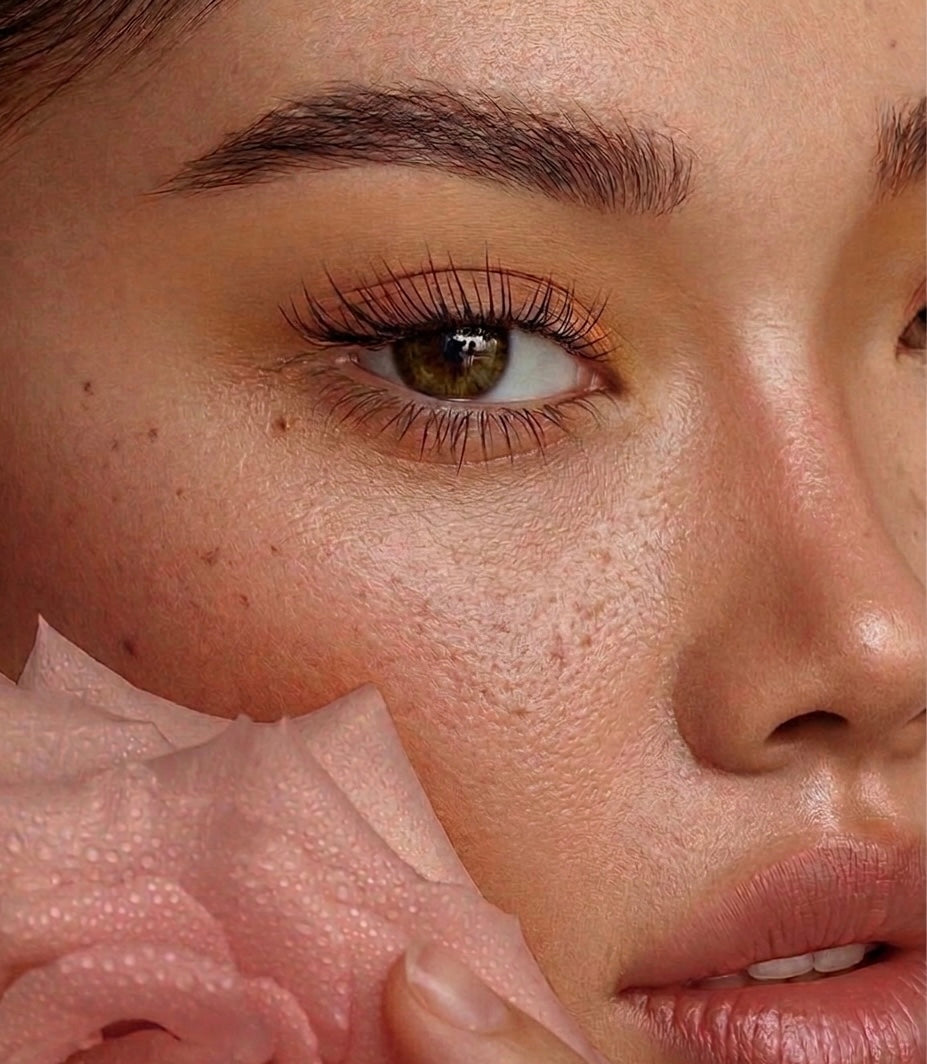 Gros plan cil et sourcil après utilisation sérum Botacils — résultat naturel